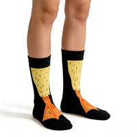 Chaussettes en coton personnalisables pour l'automne et l'hiver, chaussettes mi-mollet à motif animalier, chaussettes mignonnes et tendance, chaussettes longues amusantes, chaussettes de sport créatives