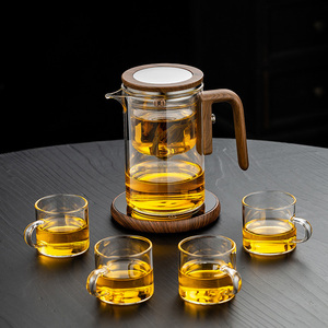 Tetera de Vidrio Moderna de 20oz/27oz con Infusor de Té Ecológico Inteligente, 3 en 1, con Separación de Agua e Infusor - Product Image 5