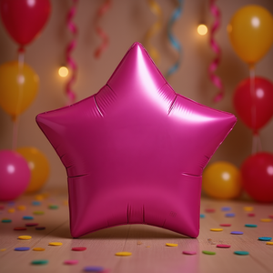 Globo de Aluminio con Forma de Estrella Fucsia para Fiestas, 44099, Decoración para Fiestas, Día de la Madre, Graduación, Año Nuevo Chino, Eventos - Product Image 2