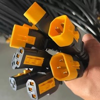 Câble d'extension secteur 1,8 m - Prise IEC C13 verrouillable vers prise IEC C14 verrouillable, noir, cordon d'alimentation 3*1,5 mm²
