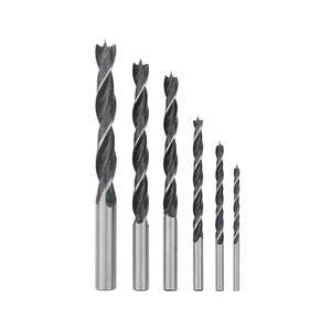 Foret à points pour bois de mer, 4 pièces, mèche à lèvres et étrier, acier au carbone HSS avec broches de cheville, Point central et bouchon de trou de <span class=keywords><strong>menuiserie</strong></span>, perçage torsadé - Product Image 1