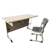 Bureau de travail moderne pour bâtiment de bureaux, meubles en métal et panneaux de bois pour étudiants, enseignants et utilisateurs d'ordinateurs portables