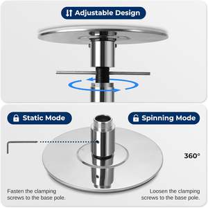 CHENGMO SPOPRS Portable amovible exercice Club fête Pub perche à dénuder professionnelle perche tournante perche statique perche à danse pour la maison - Product Image 4