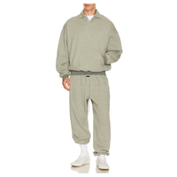 Sweat-shirt à manches longues en coton mélangé lourd 280 GSM pour homme, avec logo personnalisé, poche avant, vêtement décontracté