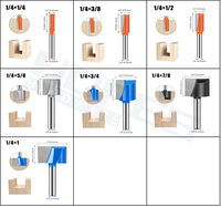 1/4 1/2 pouces tige carbure bois fond nettoyage routeur bits plaining cutter pour bois tondeuse gravure CNC fraisage