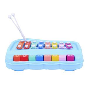 Venta caliente último Orff 8 tono xilófono juguetes de aprendizaje niños educativos Knock jugando 2 en 1 colorido plástico percusión piano juguete - Product Image 1