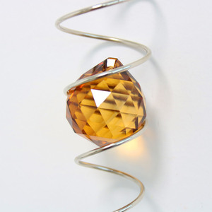 Venta al por mayor bola mirando espiral cola viento Spinner estabilizador colgante vidrio jardín adornos colas para viento Spinners - Product Image 3