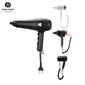 Sèche-cheveux <span class=keywords><strong>mural</strong></span> à ions négatifs personnalisé, cordon rétractable <span class=keywords><strong>extensible</strong></span>, puissance de 1800 W et 3 réglages de chaleur pour les chambres d'hôtel - Product Image 1