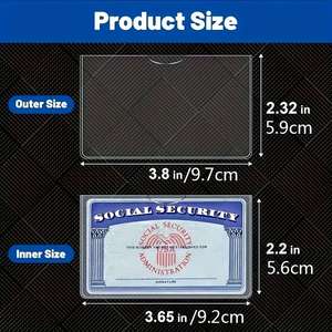 KAP Lot de 6 manchons de protection classiques en <span class=keywords><strong>PVC</strong></span> de 0.5mm d'épaisseur imperméables et transparents 10x4.5cm sans fermeture - Product Image 1