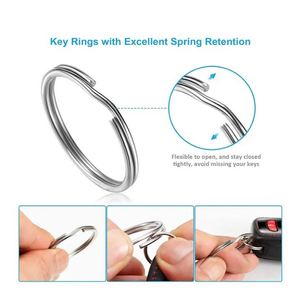 พวงกุญแจวงกลมเหล็กชุบนิกเกิลแบบวงแหวนสำหรับทำพวงกุญแจ DIY - Product Image 4