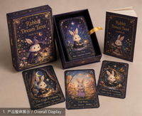 Jeu de cartes Oracle Tarot personnalisable KingCards en papier artistique hautement portable, avec livret, journal, bordure holographique et logo personnalisé