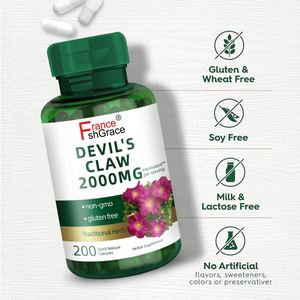 Étiquette personnalisée Devils Claw 2000 mg 200 capsules Soutien de la santé immunitaire pour adultes Complément alimentaire à base de plantes Devils Claw - Product Image 3