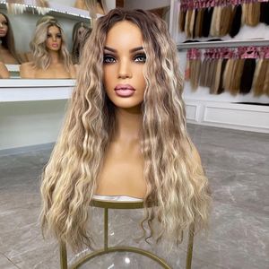 Perruque Full Lace Transparente Indétectable en Cheveux Humains Européens, Ondulée, Ombrée Brondée Balayage, 24 Pouces, Densité 150%, Très Populaire - Product Image 2