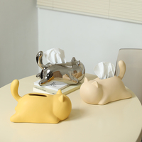 Style nordique chat forme boîte à mouchoirs en céramique porte-papier créatif salon Table à manger Table basse décor à la maison Arts une pièce