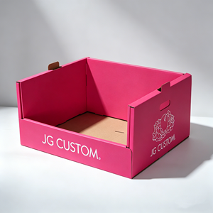 Caja de cartón PDQ de alta calidad para calcetines de mujer, con logotipo personalizado, orificio de transporte y exhibición <span class=keywords><strong>grande</strong></span>, ideal para supermercados. - Product Image 4