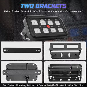 Autres accessoires d'éclairage de voiture 12 Volts Aux <span class=keywords><strong>Light</strong></span> 8 gangs panneau d'interrupteur avec boîtier de commande de Circuit - Product Image 4