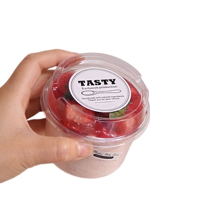 Transparent 150/250ml jetable crème glacée gelée pouding tasse Mini Mousse Tiramisu Dessert boîte gâteau fait <span class=keywords><strong>maison</strong></span> tasse en plastique avec couvercle - Product Image 3