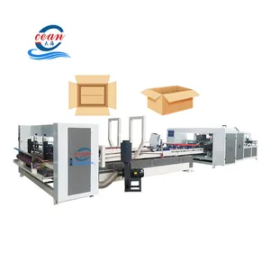 Best suppliers automatic gluing stapler stitching machine corrugated carton box gluing machinery