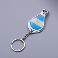 Englischer Nationalmannschafts-Nagelknipser aus Edelstahl mit hochwertigem Muster, bedruckt mit Teamlogo und Nationalflagge – ideal als Premium-Geschenk für den Urlaub