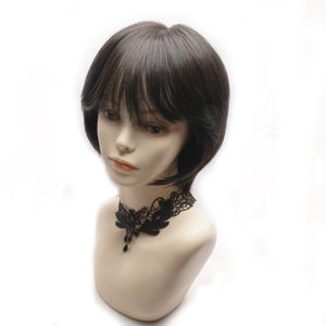 Perruque en cheveux humains de 7 pouces, coupe bob effilée, à clipser, légère, design coréen, confortable, par WIGTS Premium - Product Image 2