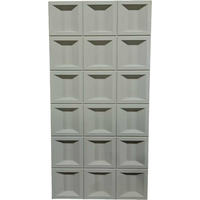 Composants décoratifs en PU, panneaux muraux en polyuréthane à trous inclinés, panneaux muraux en PU à motif de tissage de bois