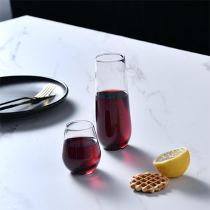 Plastic <b>Wine</b> Glass Stemless Egg Shaped 10Oz Thickened Red <b>Wine</b> Glass Simple Style - Product Image 5