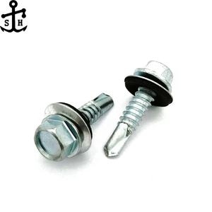 OEM ODM DIN7504K UNI8117 cabeza de brida <span class=keywords><strong>hexagonal</strong></span> <span class=keywords><strong>autoperforante</strong></span> techos Tek tornillos arandela de goma EPDM ST2.9 ST6.3 tamaños #8 #12 pulgadas - Product Image 2