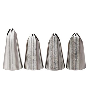 Stainless Steel Piping Tips 112 113 114 115 Leaf Cake Decorating Baking Tools Reusable - Product Image 1