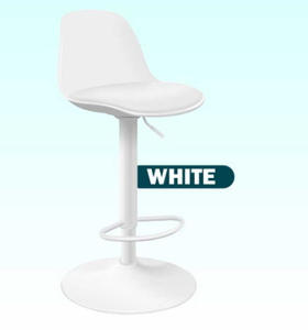 Kitchen and Restaurant Height-Adjustable Swivel Bar <b>Stool</b> With Thick Fabric Cushion and Metal Frame Soft Bar Chair - Product Image 3