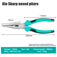 Pince multifonction 6/8 pouces en acier à haute teneur en carbone, outils à main avec surface de mâchoire dentée, personnalisable OEM