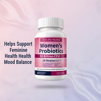 Probiotiques pour femmes 50 milliards de UFC, 18 souches avec canneberge, soutien à la santé féminine, 60 capsules végétales