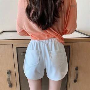 I-0248 Wholesale Summer Shorts Simple Elastic Slim Straight Shorts Ladies Fashion Beach High Waist <b>Women</b> Sports Shorts - Product Image 3