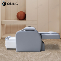 Équipement de salon de manucure Chaise de spa en cuir gris Chaise de massage électrique de luxe moderne pour pédicure