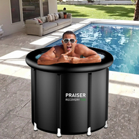 Baignoire de plongée froide gonflable Baignoire de glace portable Baignoire ronde Position libre