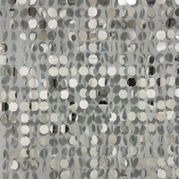 Toile de fond de fête de mariage Streamer Silver Circle Garland String Sequin Shiny Curtain