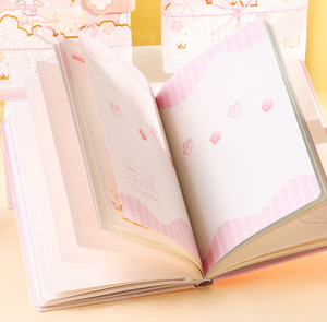 Toptan renk sayfası günlüğü dizüstü kawaii sevimli çocuklar anime okul öğrencileri karikatür kiraz çiçeği melek dizüstü - Product Image 5