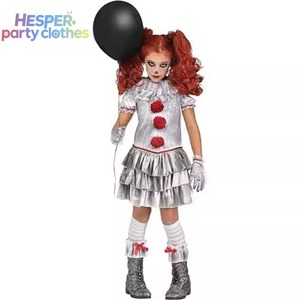Disfraz de Payaso Aterrador para Niños, Disfraz de Halloween para Niñas con Diseño de Pennywise, Anime, HESPER - Product Image 1