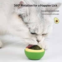 Jouet à mâcher rotatif en argentier pour chat, en forme de boule d'avocat, écologique, durable, pour l'enrichissement et les soins dentaires, nouveauté personnalisable, vente en gros