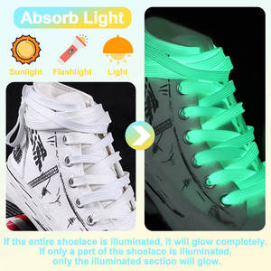 2026 NUEVO KJ Custom 8mm de ancho plano luminoso poliéster cuero cordones de zapatos colorido seguridad reflectante deporte Casual zapatillas - Product Image 4