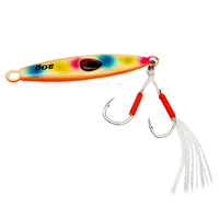Leurres de pêche en mer, jigs métalliques, leurres de jigging, yeux 3D, wobblers coulants, appâts durs peints au laser, matériel de pêche