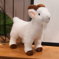 Nouveau Super doux Simulation blanc peluche mouton câlin noir montagne mouton peluche Animal réaliste mouton jouets en peluche enfant cadeau
