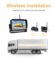Système de caméra sans fil 2,4 GHz AHD 720P, caméra de recul étanche avec vision nocturne, moniteur 7 pouces pour camion/voiture