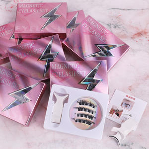 Großhandel Eigenmarke Wiederverwendbare 3D Seiden Wimpern im Half-Corner-Stil Magnetische Cat-Eye Natürliche Falsche Wimpern Kit mit Applikator Etui und Logo - Product Image 6