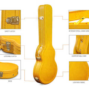Crush Velvet Leather Instrument Bass Guitar Case Le S <span class=keywords><strong>Paul</strong></span> étui rigide en bois pour <span class=keywords><strong>guitare</strong></span> électrique - Product Image 4