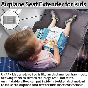 Letto Gonfiabile per Bambini da Viaggio, Estensore per Sedile Aereo, Poggiapiedi Gonfiabile per Aereo - Product Image 4