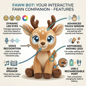 Juguete de Peluche de Ciervo Inteligente con IA, Directo de Fábrica, para la Iluminación Cognitiva, Ciervo Parlante Educativo, Compañero Emocional - Product Image 4