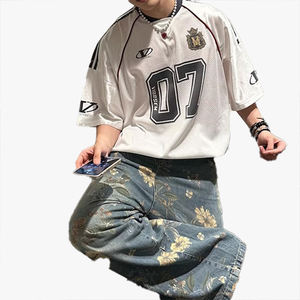 Camiseta de Hockey sobre Hielo Personalizable, Ropa Urbana para Hombre, Malla Transpirable, Manga Larga, Estampado de Letras, Top Deportivo - Product Image 6