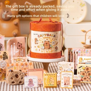 Nuevo Set de Regalo de Papelería Promocional para Oficina, Planificador <span class=keywords><strong>con</strong></span> Diseño de Capibara Abrazando una Lata, Ideal para Niñas, Regalo de Cumpleaños Perfecto - Product Image 4