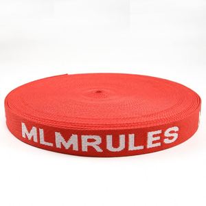 สายรัดผ้าใยโพลีเอสเตอร์รีไซเคิลแบบทอ Jacquard พร้อมสายรัดผ้าฝ้ายสีสันสดใส สำหรับสายรัดกระเป๋าคาดเอว สายรัดผ้าแคนวาสแบบหนา 38 มม. - Product Image 4