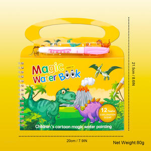 Livre de <span class=keywords><strong>dessin</strong></span> <span class=keywords><strong>à</strong></span> l'eau magique réutilisable pour enfants, jouet éducatif de voyage avec stylo <span class=keywords><strong>à</strong></span> eau magique - Product Image 1